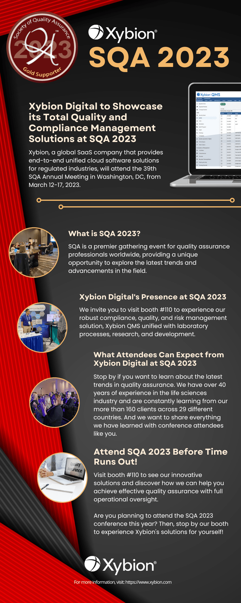 Xybion, a global SaaS company that provides end-to-end unified cloud solutions for regulated industries, will attend the 39th SQA Event in Washington.