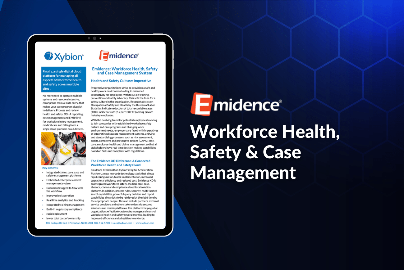 Emidence Workforce Health Safety and Case Management Brochure