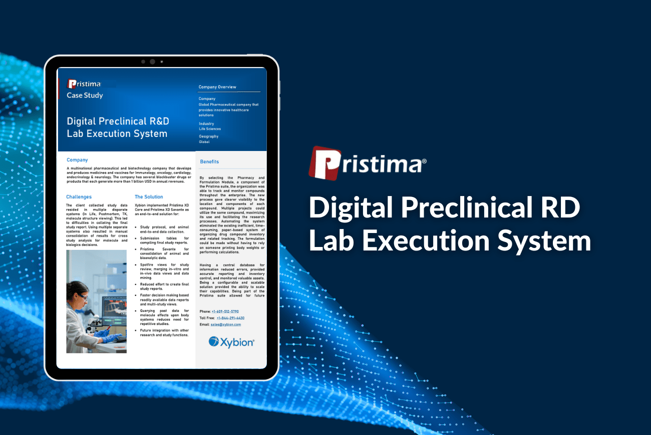A biopharma firm utilizes Pristima to enhance its end-to-end research capabilities in the pharmaceutical industry.