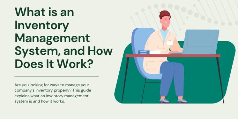 An informative graphic depicting the workings of an inventory management system, highlighting its role in managing stock efficiently.