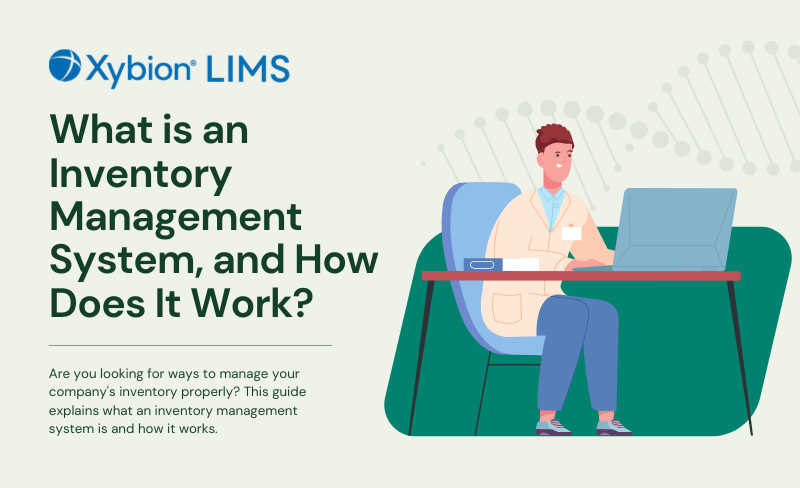 An informative graphic depicting the workings of an inventory management system, highlighting its role in managing stock efficiently.